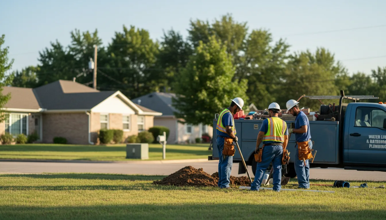 Residential water line and bathroom plumbing service in Ridgedale, MO